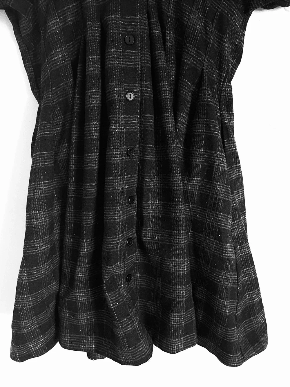 NWT Anthropologie Exquise Tobie Plaid Diamonte Mini Shirt Dress M